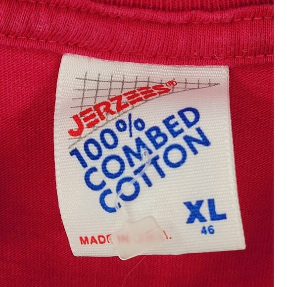 Mirage Las Vegas Vintage Jerzees Palm Tree Graphic Men’s 80s Single Stitch Tee - Picture 4 of 12